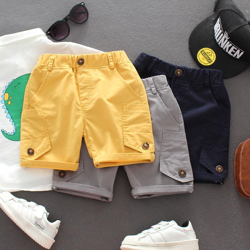 Doran Katoenen shorts Peuter Kinderen Peuter Baby Jongens Effen Lente Zomer Katoenen shorts Kleding 18-24 Maanden Jongen Shorts 110 geel