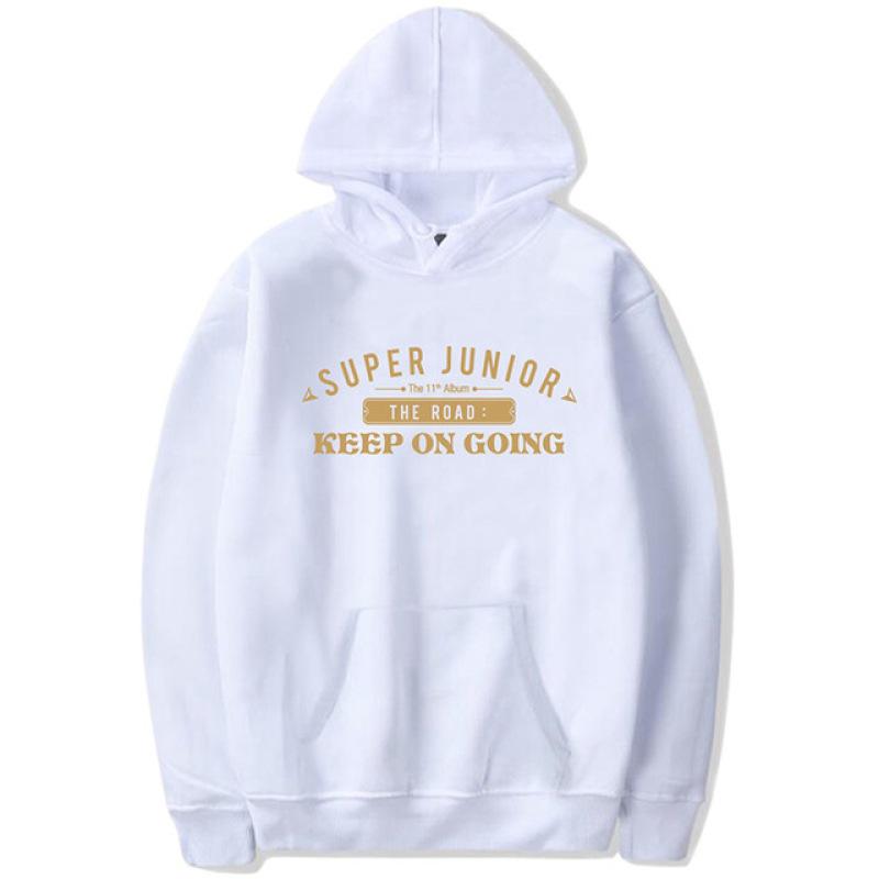 New Movement Koreaanse Kpop K-pop SUPER JUNIOR Hoodie De Weg Blijf Gaan Dezelfde Paragraaf Hoodie Sweatshirts Truien Streetwear Hoody Tops XL