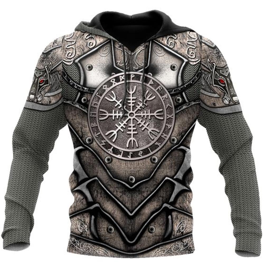 TIP723 Lente Herfst Mode Retro Mannen Hoodies Viking Wolf En Dragon Tattoo 3D Gedrukt Heren Sweatshirt Unisex Lange Mouwen Truien 5XL