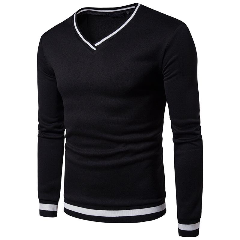 ForYourBeauty Man trui zwart wit patchwork kleur rib kleding lange mouw heren hoodies zwart blauw lente herfst plus size sweatshirt 3XL wijnrode kleur