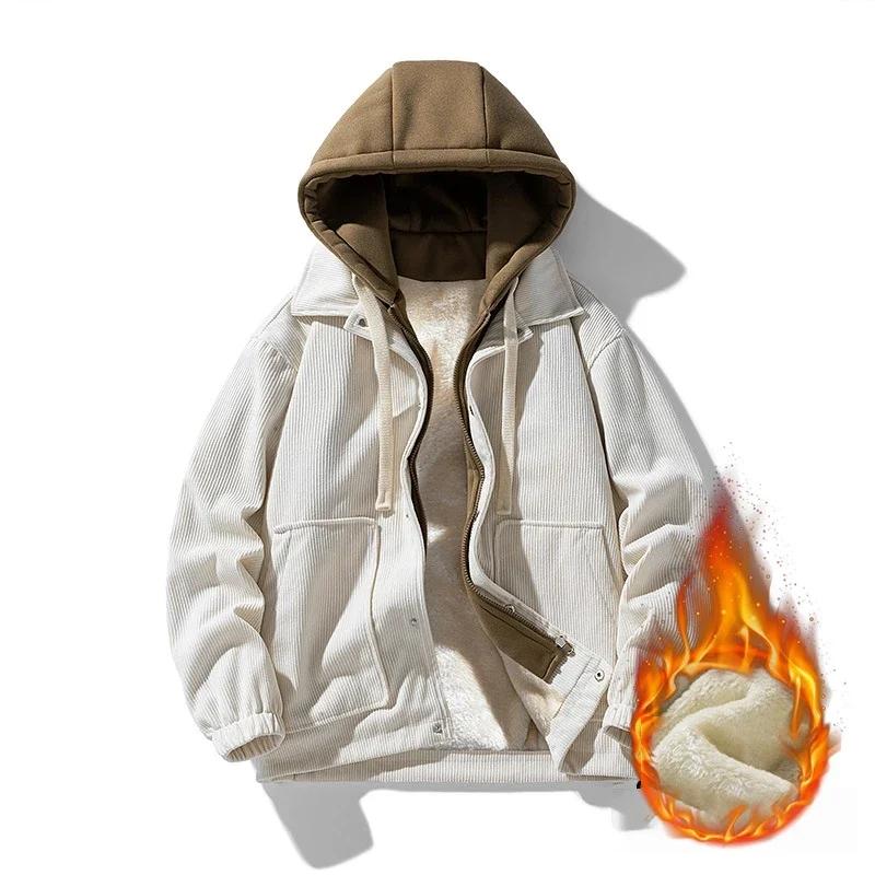 Fuxueting Nieuwe katoenen gewatteerde jas heren winter baseball hoodie katoenen jas mode tooling straat hiphop jas nep twee sets 4XL