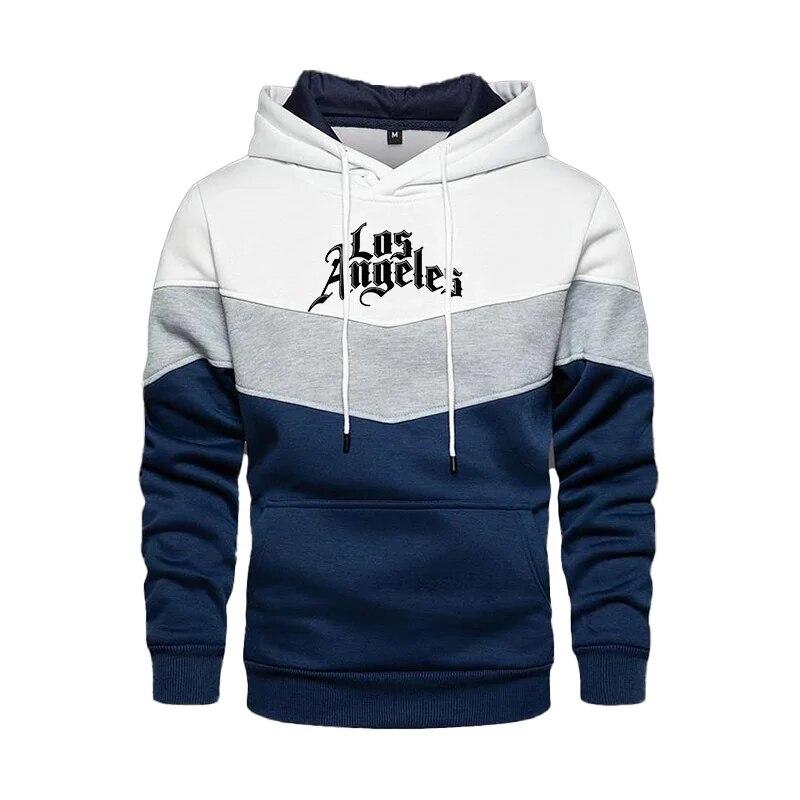 Dress in July Mode bedrukte patchwork hoodies heren mode splicing hooded sweatshirts mannelijke lente streetwear casual trui herenjassen Asia XXXL 85-90 KG oranje