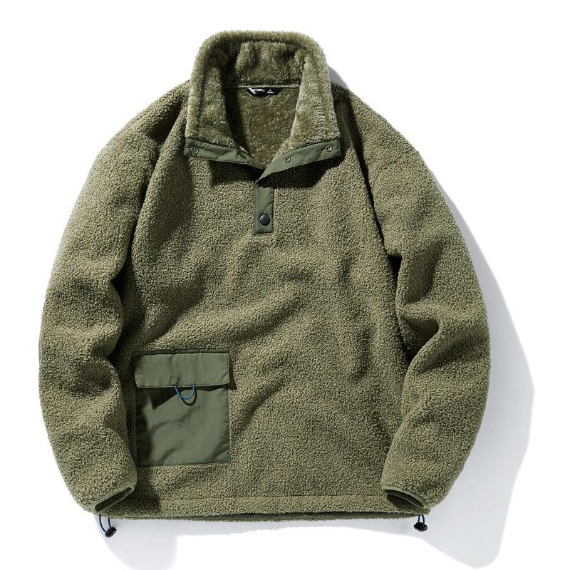 Hey23coming Lamsfleecejas Heren herfstfleecejas Fleecejack Jeugd Teddy Fleece pak voor heren en dames koppel L marineblauwe kleur