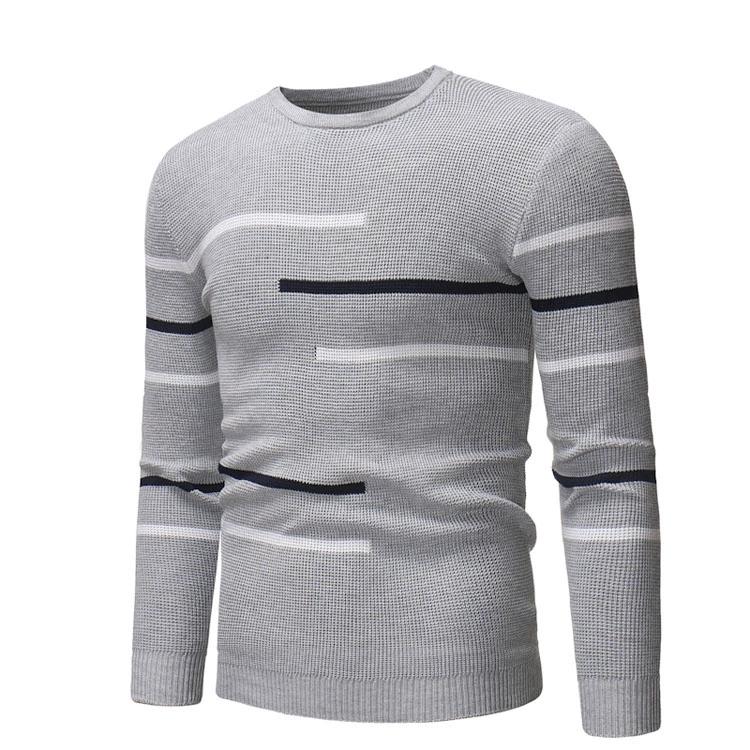 Mi-Fashion Lente/herfst nieuwe trui Heren Tri Color Splice Knitwear Slim Fit dunne modetrend trui 3XL zwart
