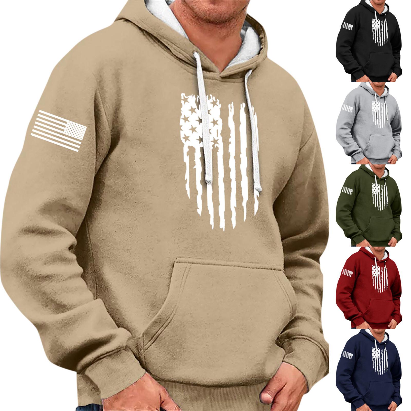 Xingben Two Halloween heren vintage sweatshirt met lange mouwen en capuchon en print L Vloot
