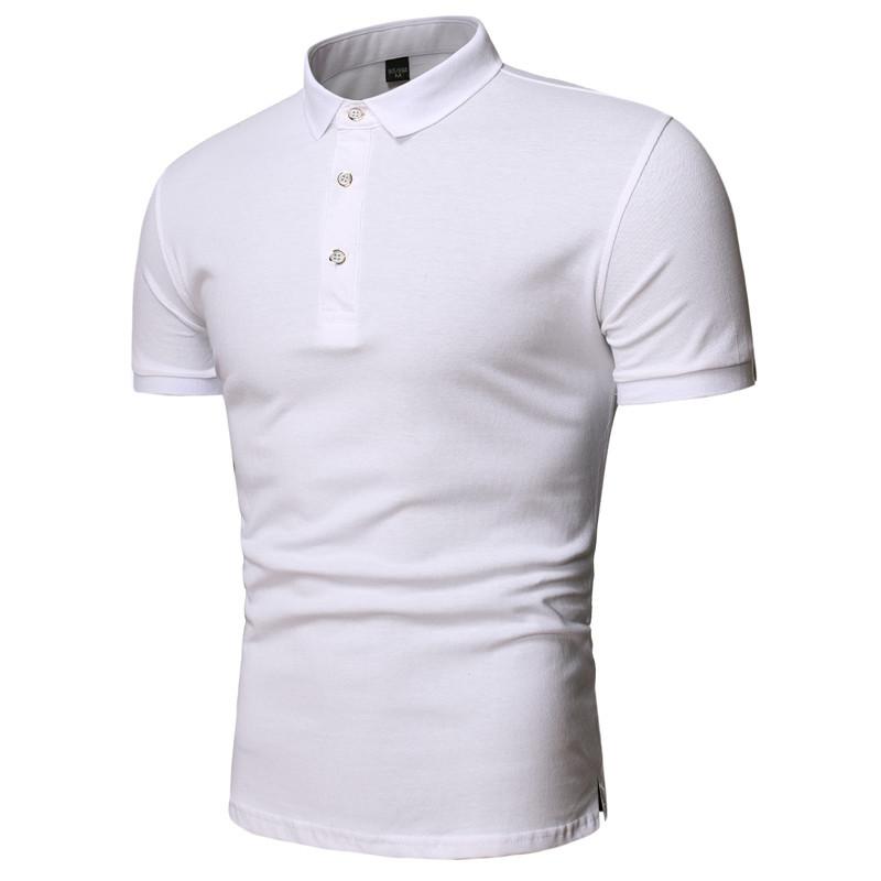 HerSight Zomer Poloshirt met korte mouwen Heren Solid Casual katoenmix Poloshirts Heren Tops Mode herenkleding S