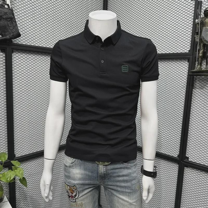 VantaGoods Poloshirt voor heren: 2023 Zomertrend, Korte Mouw, Slim Fit, High-End Mode, Top met Kraag Extra Extra Extra Large wit