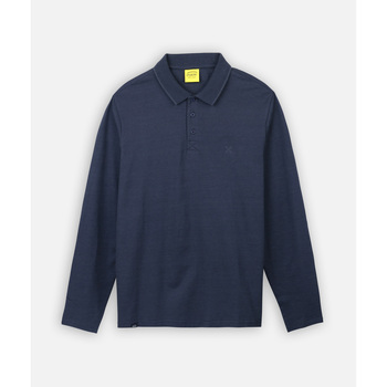 Oxbow Polo Shirt Lange Mouw  Gestructureerde polo met lange mouwen NAVAL