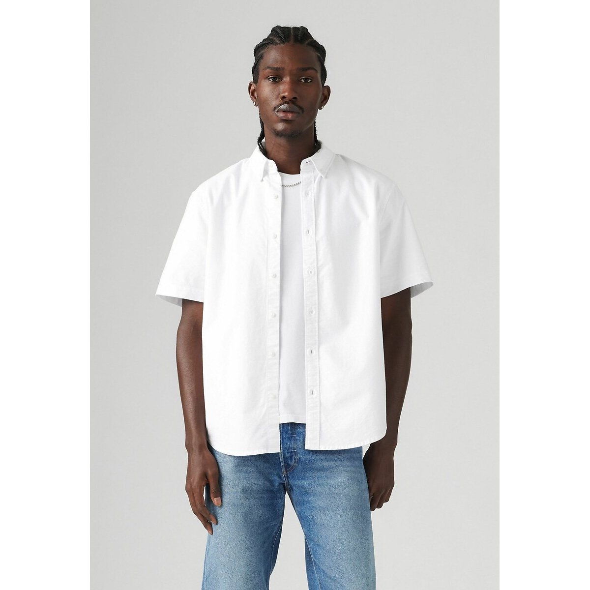 Levi's Overhemd met korte mouwen SS AUTHENTIC BUTTON DOWN met klein logoborduursel op borsthoogte