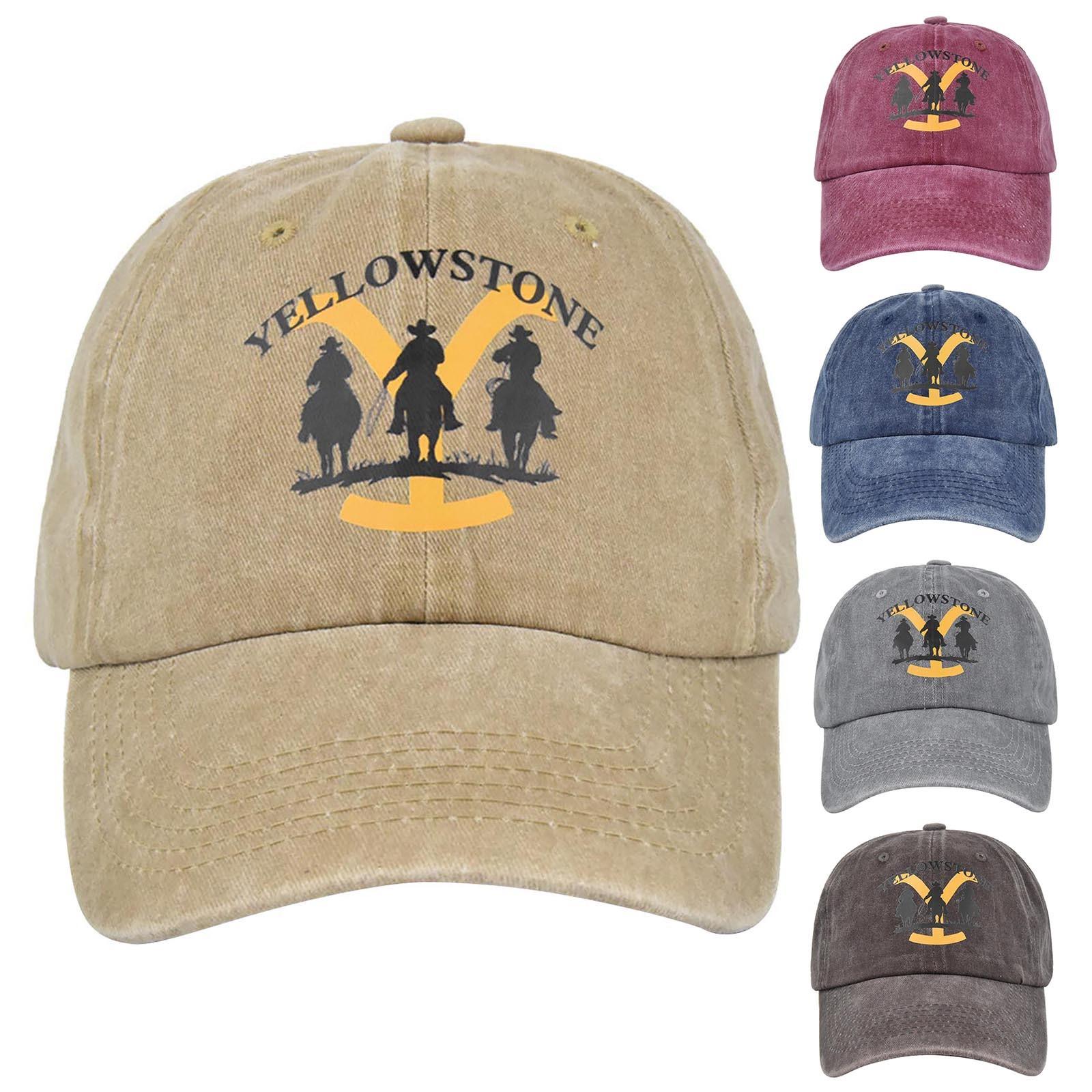 Ximalaya Nikitas Yellowstone geborduurde baseballpet voor heren dames verstelbare paardenstaart buiten zonnebrandcrème pet trucker cap One Size zwart