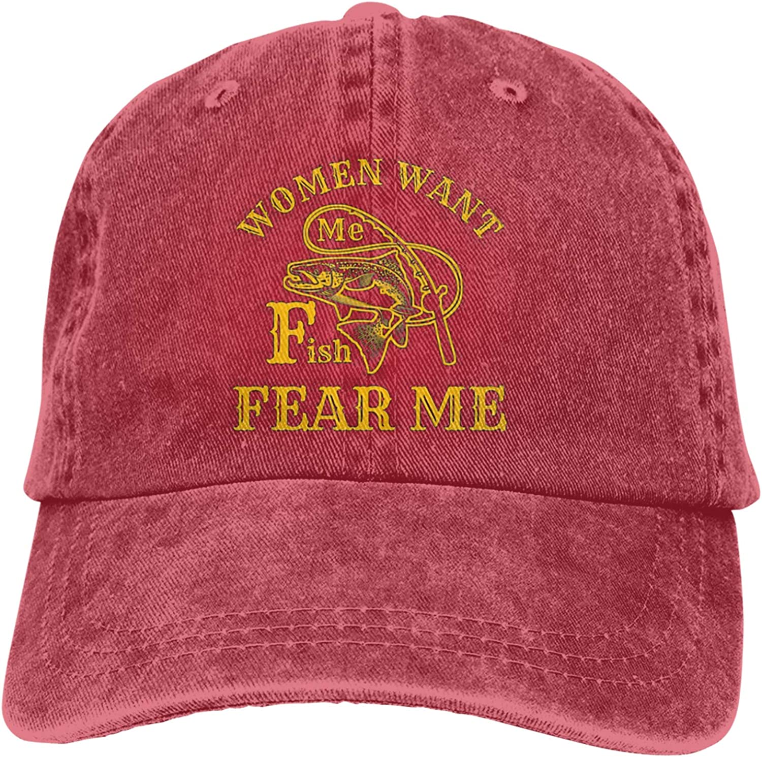 Alice cap Dames Want Me Fish Fear Me 8 Baseball Dad Cap Klassieke verstelbare sport voor heren Dameshoed One Size