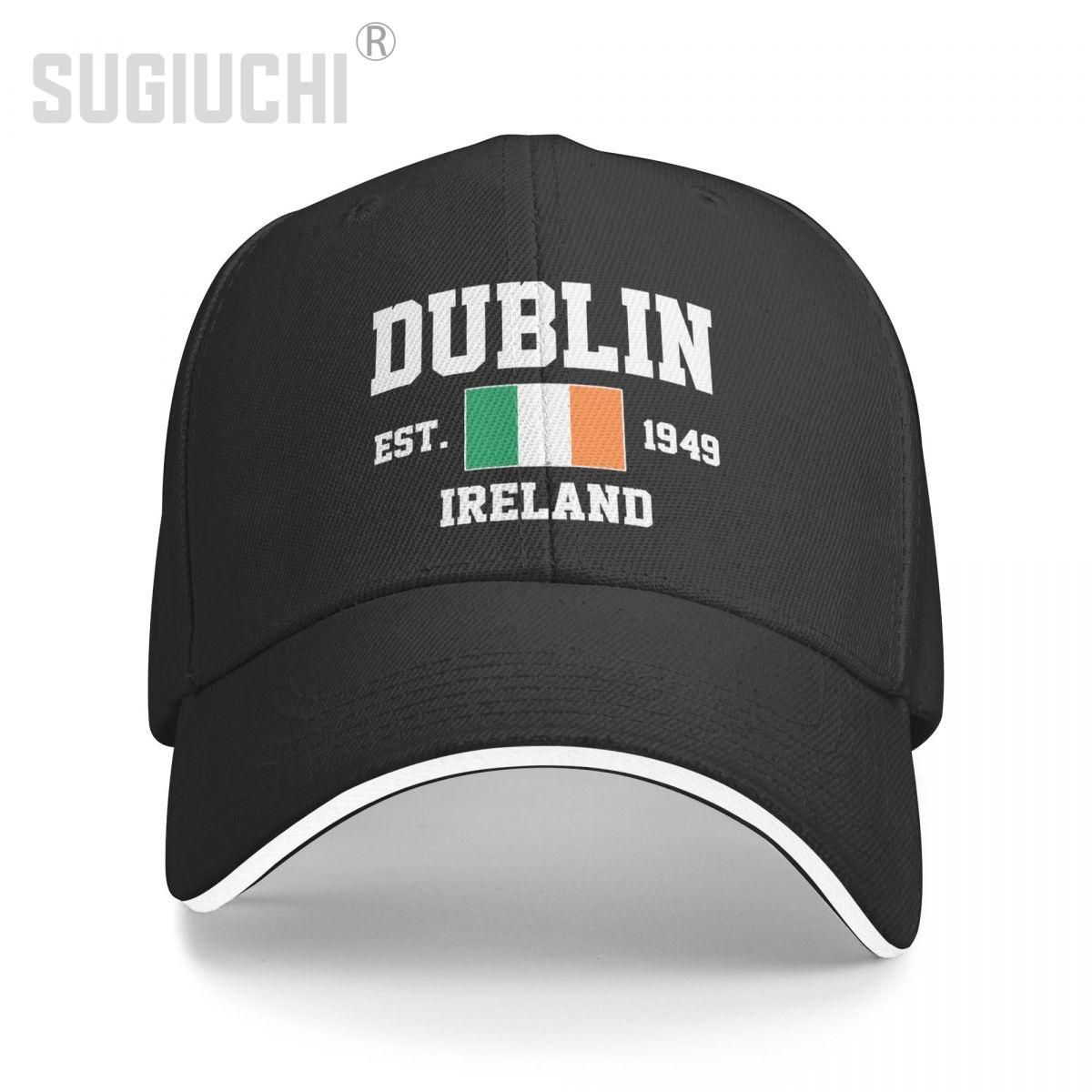 91530103MABXANBX49 Baseball Cap Ierland EST.1949 Dublin Capital Unisex WoUnisex Unisex Hip Hop Sandwich Caps Snapback Golf Hat Vissen One Size