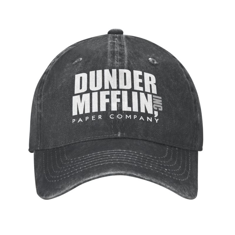 91610103MAC303Y57G Klassieke katoenen Dunder Mifflin Paper Company honkbalpet voor dames, unisex, op maat gemaakt, verstelbaar, unisex, The Office TV Show Dad Hat, lente Adult Baseball Cap