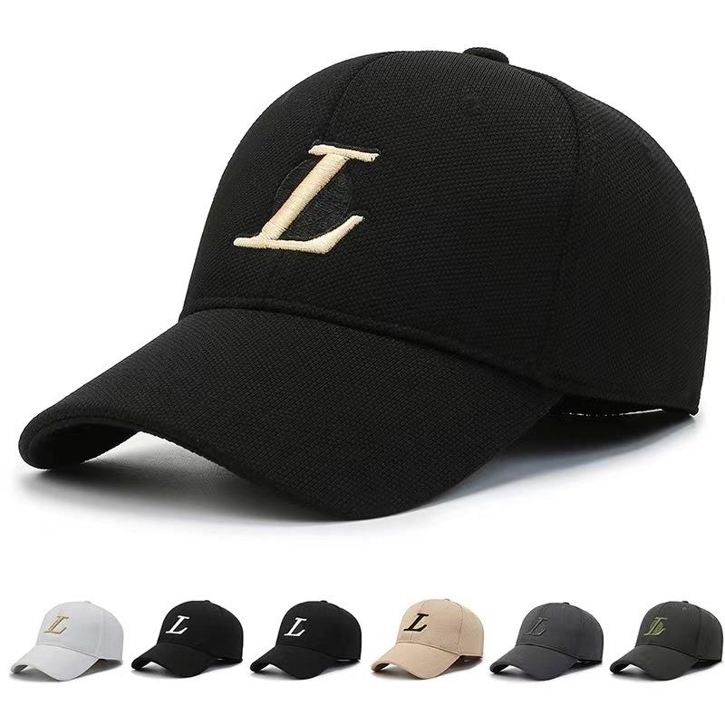 Dexing Mode Hoed Dames Persoonlijkheid L Brief Borduren Baseball Cap Met Gebogen Rand Outdoor Sport Heren Zonbescherming Cap Adjustable kaki