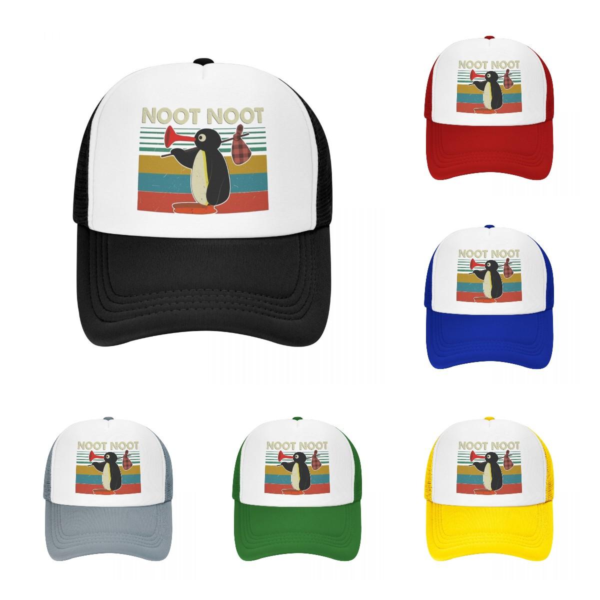 Alice cap Noot Trucker Hats Pingu Pinga Penguin TV Mesh Net Baseball Cap Voor Unisex Vrouwen Kpop Snapback Caps Streetwear One Size