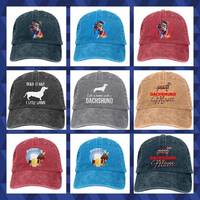 Alice cap Vintage baseball cap unisex leven is beter met teckel verstelbare hoed voor unisex vrouwen klassieke gewassen katoenen denim trucker hoed One Size