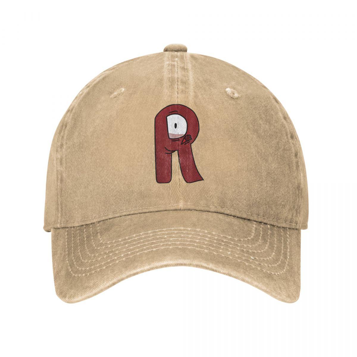 91530103MABXANBX49 Casual Denim Emotion Letter R Alfabet Lore Baseball Cap Papa Zomer Herfst Verstelbare Hoed Casquette One Size