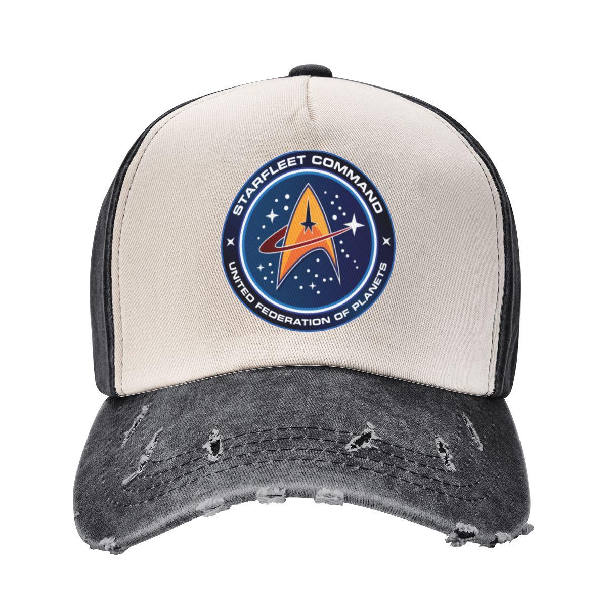 91530103MABXANBX49 Star Treks Starfleet Trucker Hats Accessoires Retro Distressed Cotton Baseball Cap Voor Unisex Verstelbaar One Size