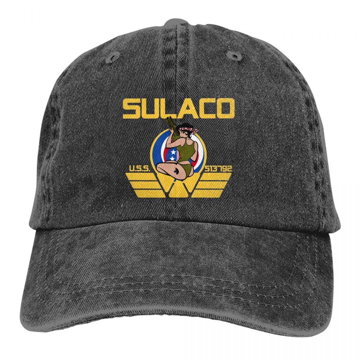 91440118MAC534JW32 Sulaco Weyland Uss Alien Outfits Unisex Trucker Hat Distressed Cotton Caps Hat Fashion Outdoor Activities Snapback Hat One Size