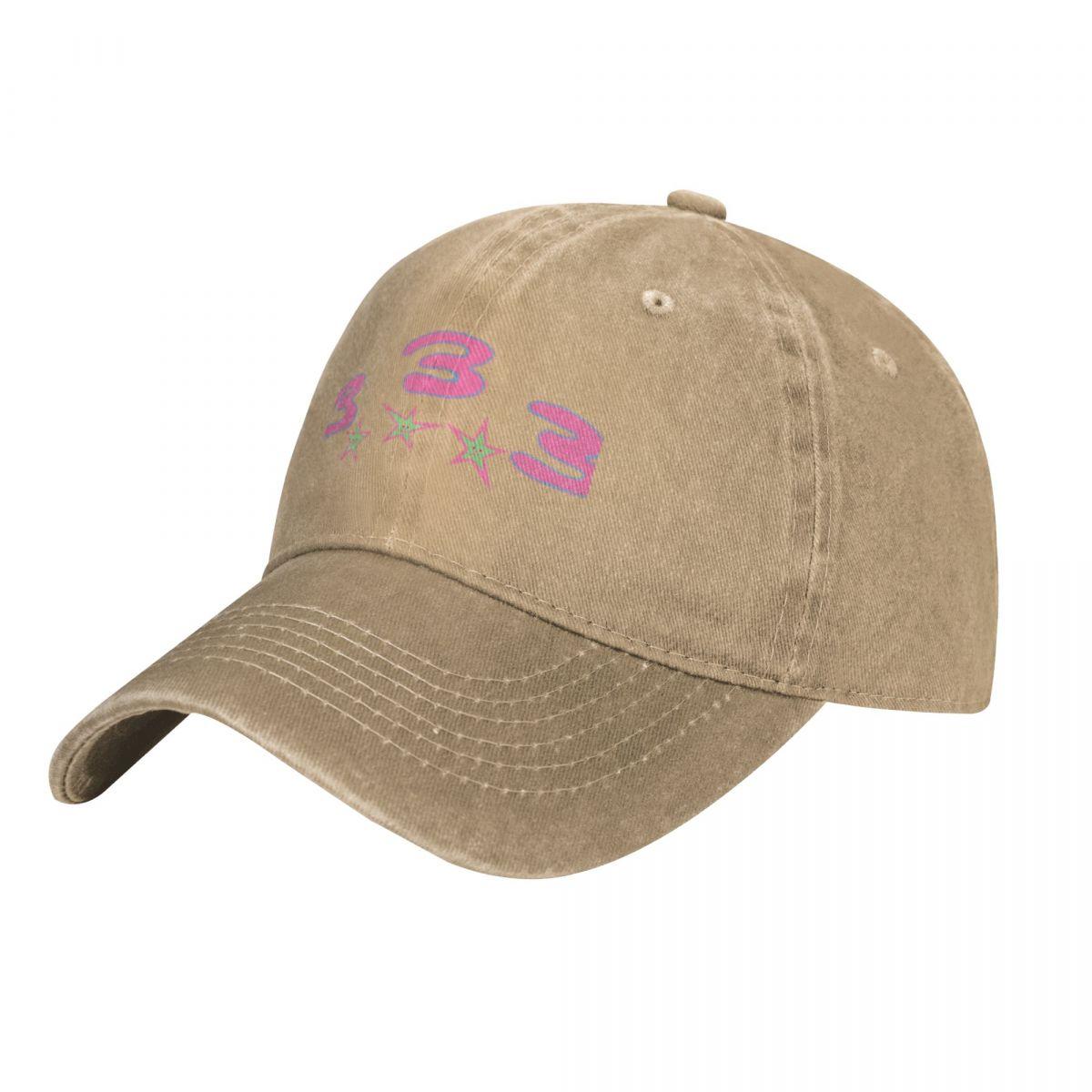91440118MAC534JW32 Bladee Drain Gang 333 logo Cap Cowboy Hat rave fishing hat Dameshoed Unisex's