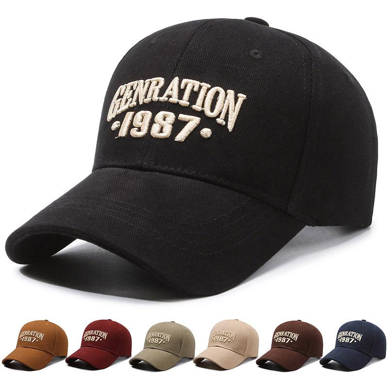 ONIHUA Baseball Cap Lente Herfst Geborduurde Cap Vrouwelijke Letter Paardenstaart Panama Cap Heren Outdoor Zonnebrandcrème Zonnehoed Piek Cap bruin