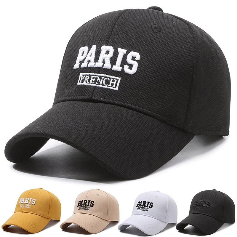 ONIHUA Geborduurde Letter Cap Mannelijke Lente Zomer Zonnehoed Vrouwelijke Baseball Cap Paardenstaart Panama Cap Snapback Hoed Zonneklep Hoeden zwart/wit