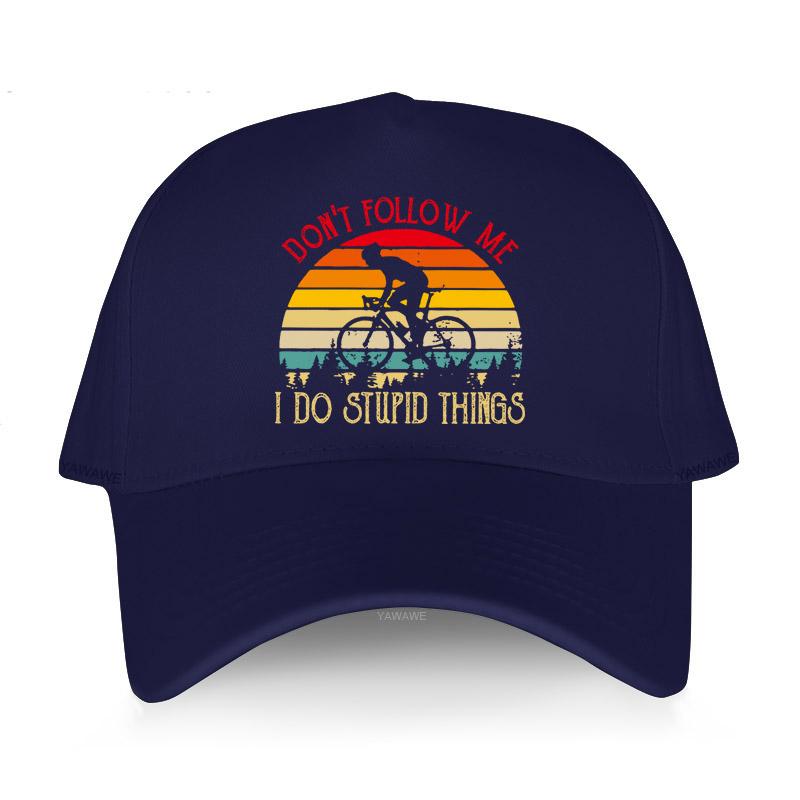 91530326MAC20BWG5P Zwart Casual Jongens Print Baseball Cap Volg Me Niet Ik Doe Stomme Dingen Man Vrouwen Zomer Hoed Outdoor Snapback caps Sport Motorkap Adjustable