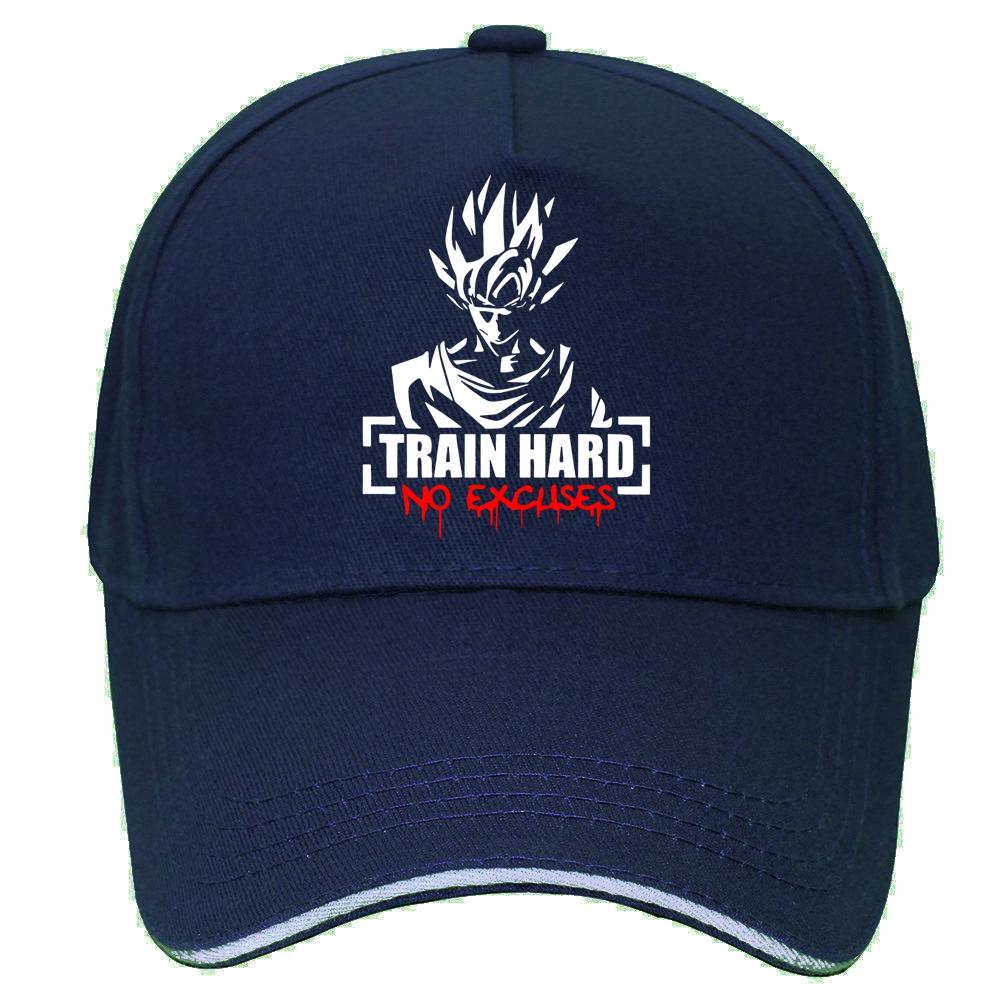 91530326MAC20BWG5P Goku Train Hard No Excuses Bodybuilding Motivatie Hoed Cap Baseball Unisex Cartoon Gedrukt Unisex's Vrouwen Hip Hop Cap Hoeden 55CM-60CM