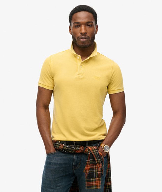 Superdry Destroyed Poloshirt Geel