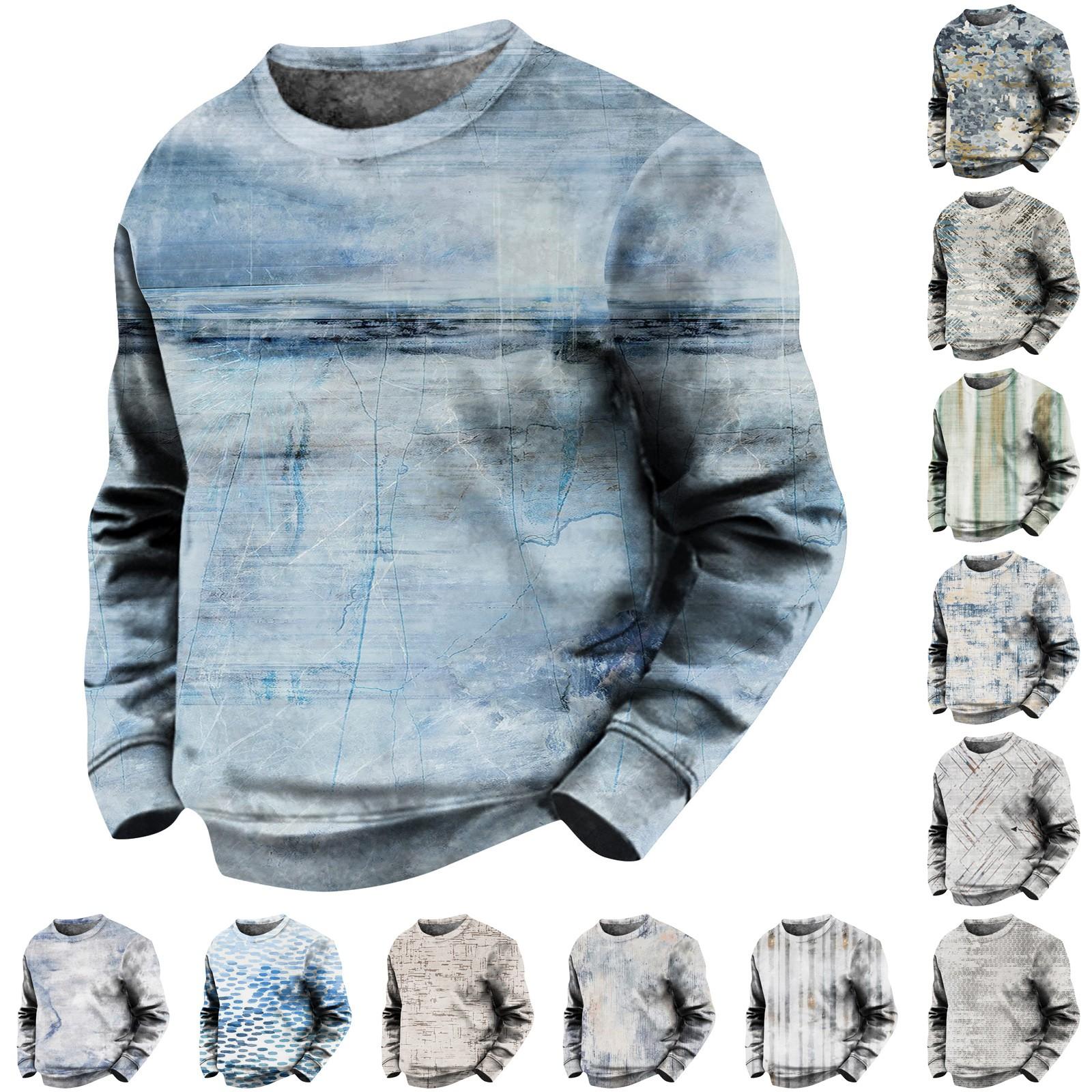Constantine Heren sweatshirt met print, buiten, etnisch bedrukt, losse lange mouwen L