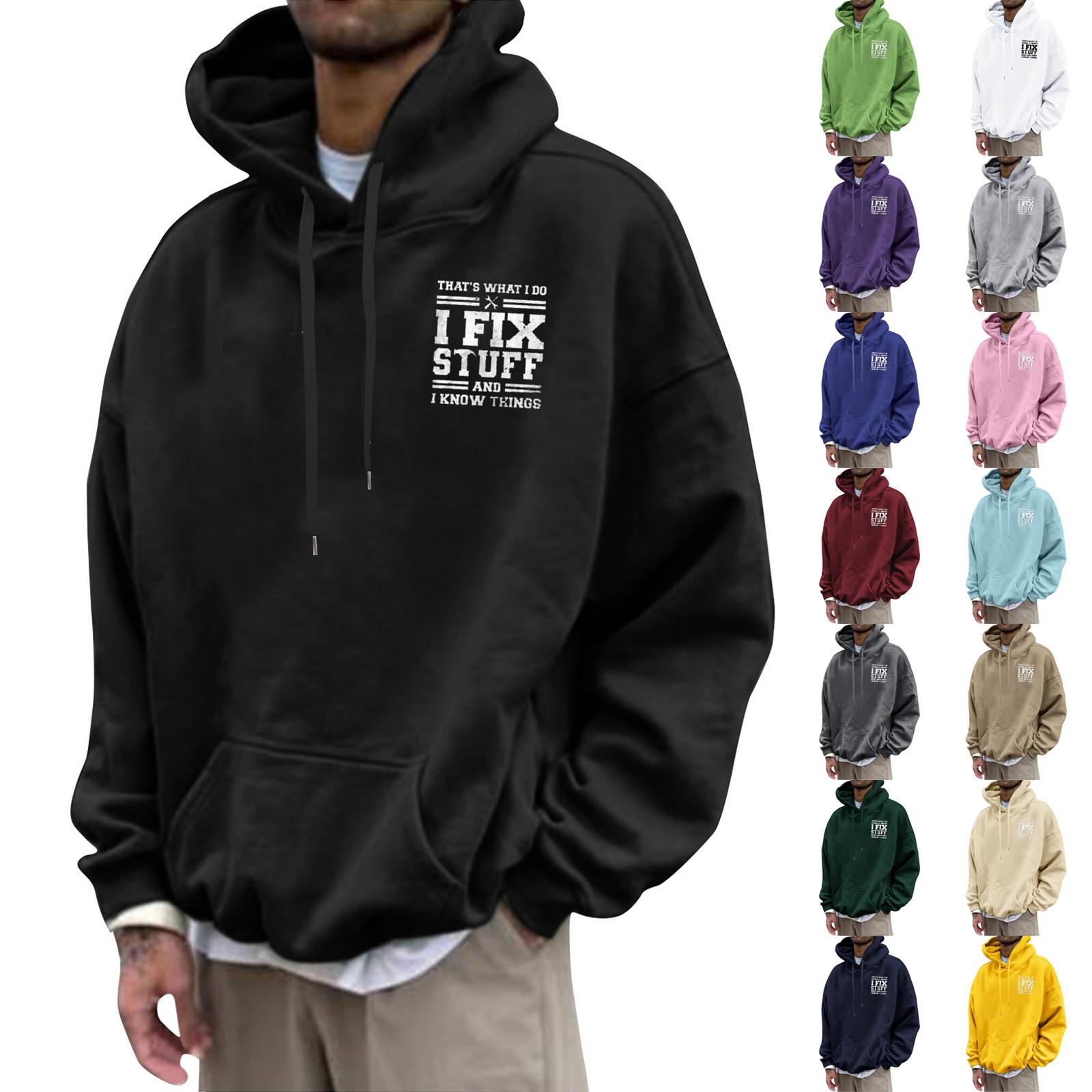 Constantine Los bedrukt sweatshirt met capuchon voor heren Casual mode-sportsweatshirt voor heren M