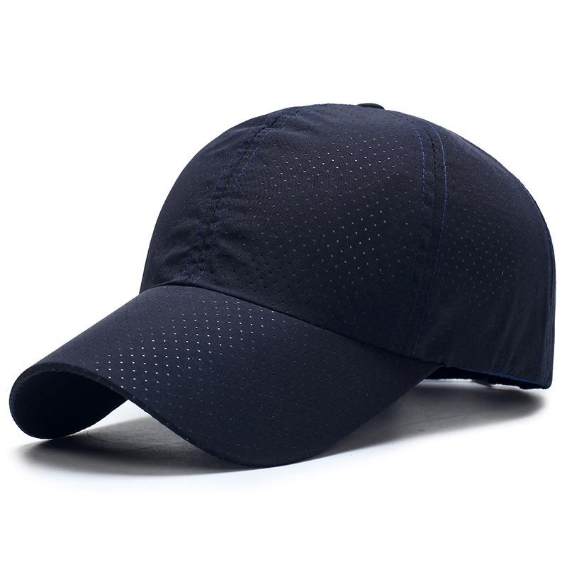 BOOSKU Zomer Dames Man Zomer Snel Drogende Mesh Cap Hardloophoed Bot Ademende Hoeden donkerblauwe kleur