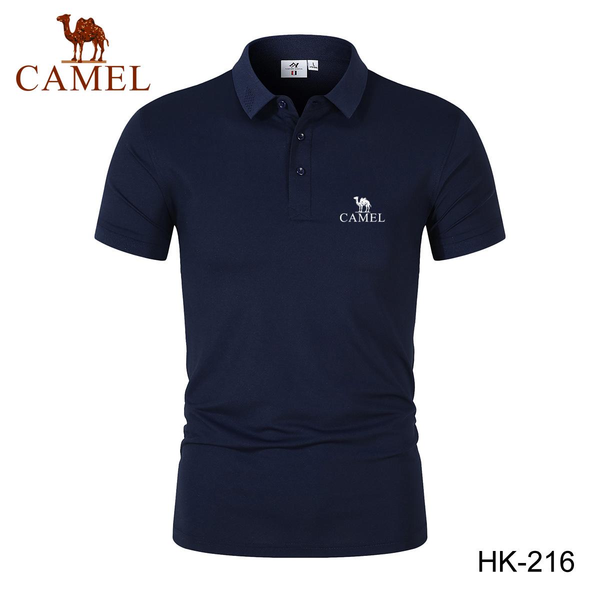 Camel 2024 Lente/Zomer Heren Nieuwe Vochtafvoerend Sneldrogend Effen Kleur Poloshirt Geborduurde Polo Met Polokraag 4XL