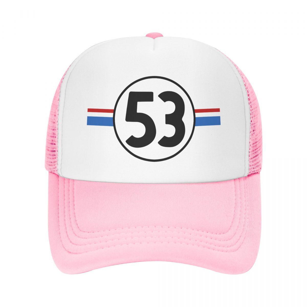 Hot Cap Klassieke Klassieke Raceauto Herbie 53 Baseball Cap WoUnisex Unisex Verstelbare Trucker Hat Outdoor Snapback Hoeden Zomerpetten Trucker Hat