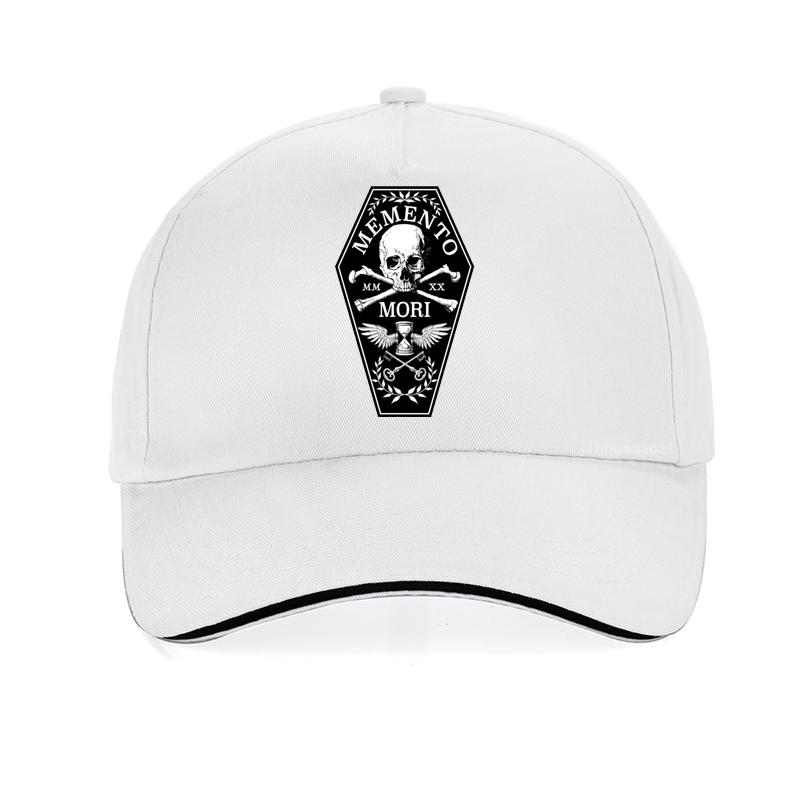 91440118MAC4M03W3Q Memento Mori hoed 100% puur katoen Memento Mori Onthoud Death Romeinse cijfers schedel en botten schedel kist Cool Baseball cap Adjustable