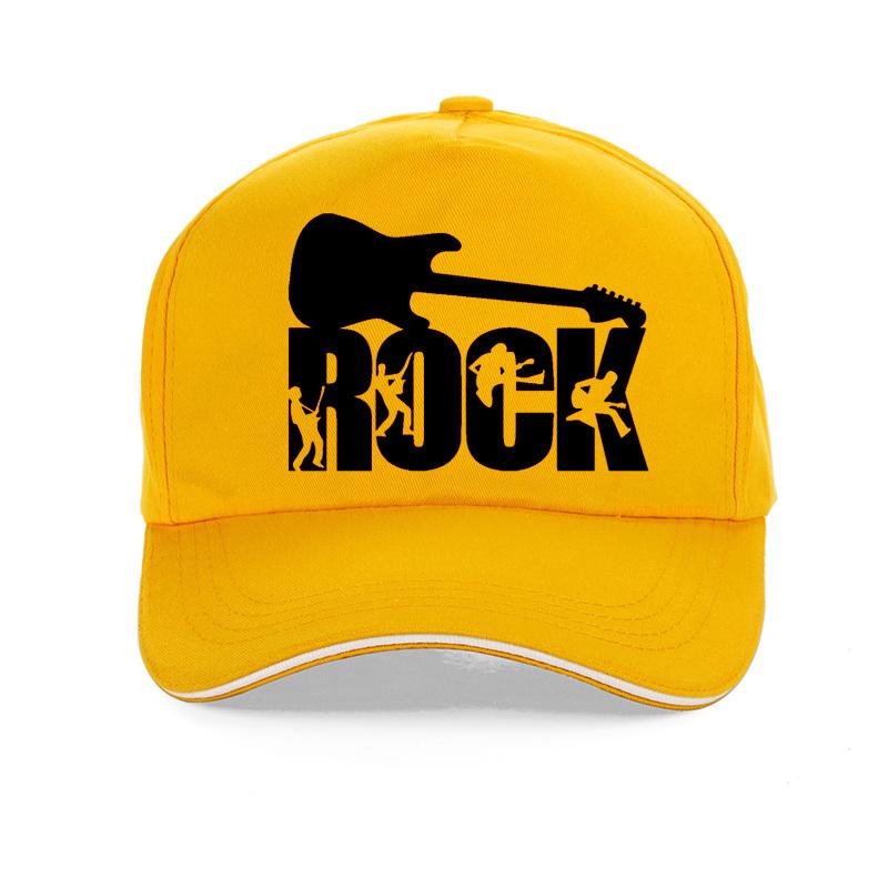 Kiki Cap Europese unisex ROCK letter baseball cap bedrukking Gitaarliefhebber Papa hoed Unisex en dames pet outdoor zonnehoed Snapback hoeden