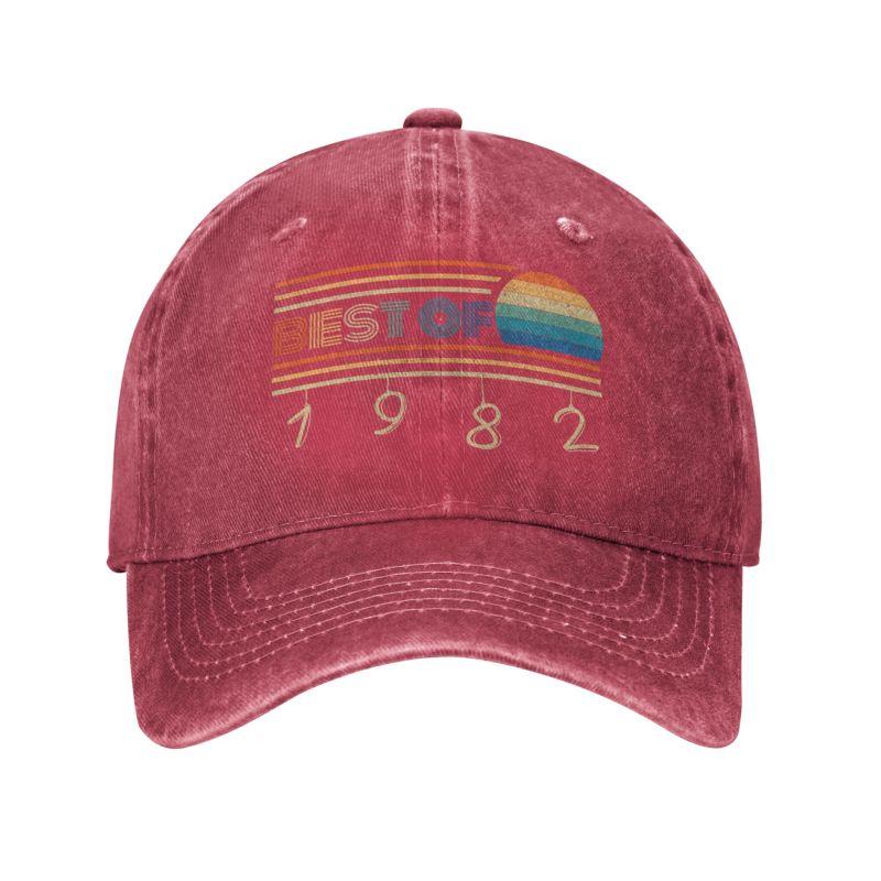 91510107MAC34WEG02 Klassiek katoen geboren in het beste van 1982 baseball cap unisex Wounisex verstelbare verjaardag papa hoed prestatie Adult Baseball Cap