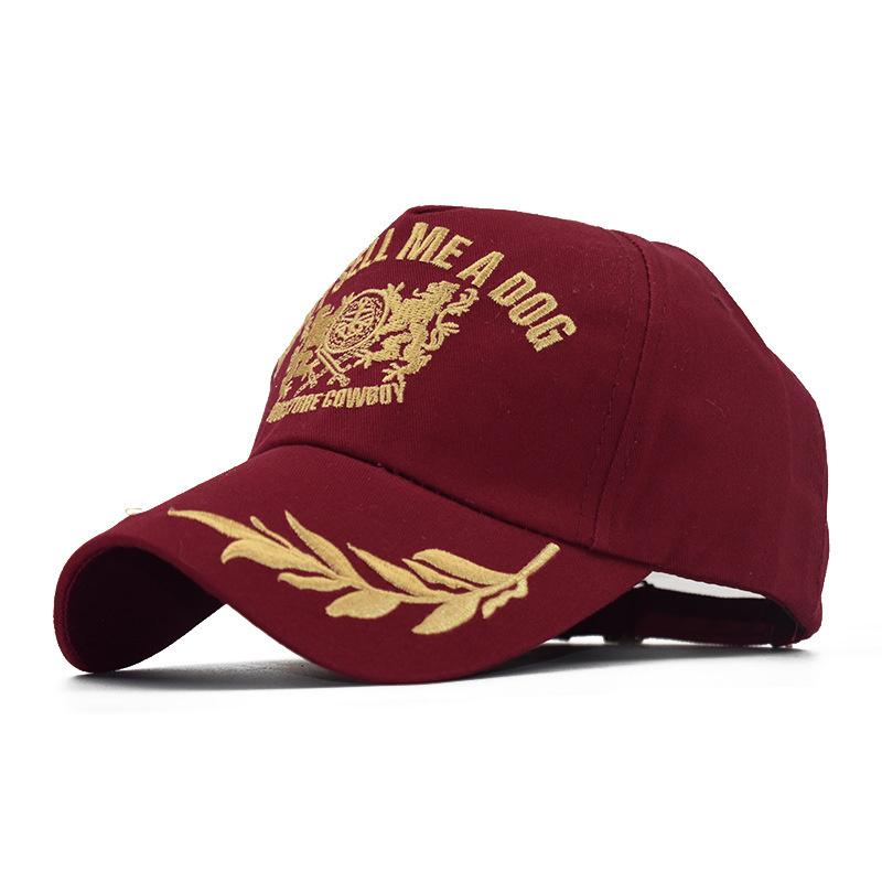 Dexing Zomer Nationaal Embleem Baseball Cap Tarwe Oor Borduren Snapback Caps Mannen Vrouwen Militaire Fans Caps Verstelbare Hiphop Papa Hoeden Adjustable rood