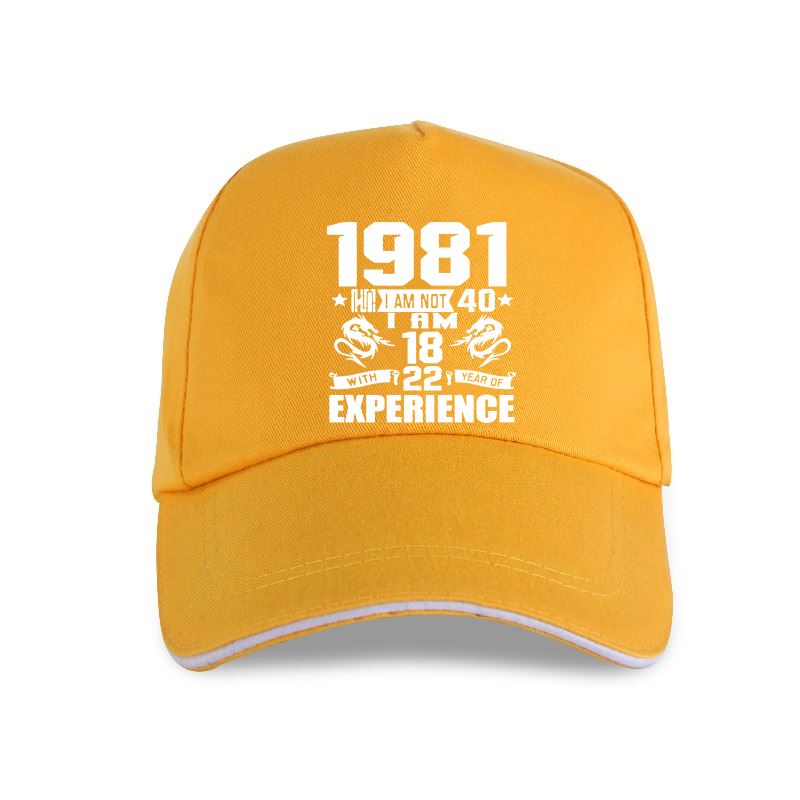 91440605MAC2A9PX9K nieuwe pet hoed grappig gemaakt in 1981 40e verjaardag cadeau print grap 40 jaar geweldige man casual baseball cap katoen unisex