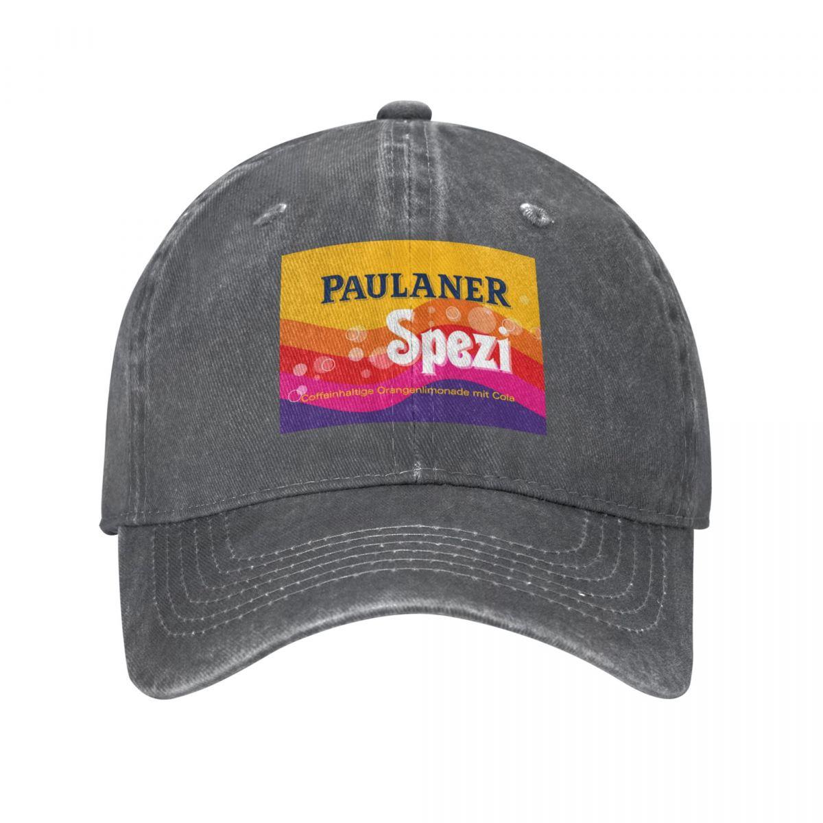 91530103MABXANBX49 Baseball Caps Paulaner Spezi Drink Accessoires voor Unisex Vrouwen Mode Versleten Denim Dad Hat One Size