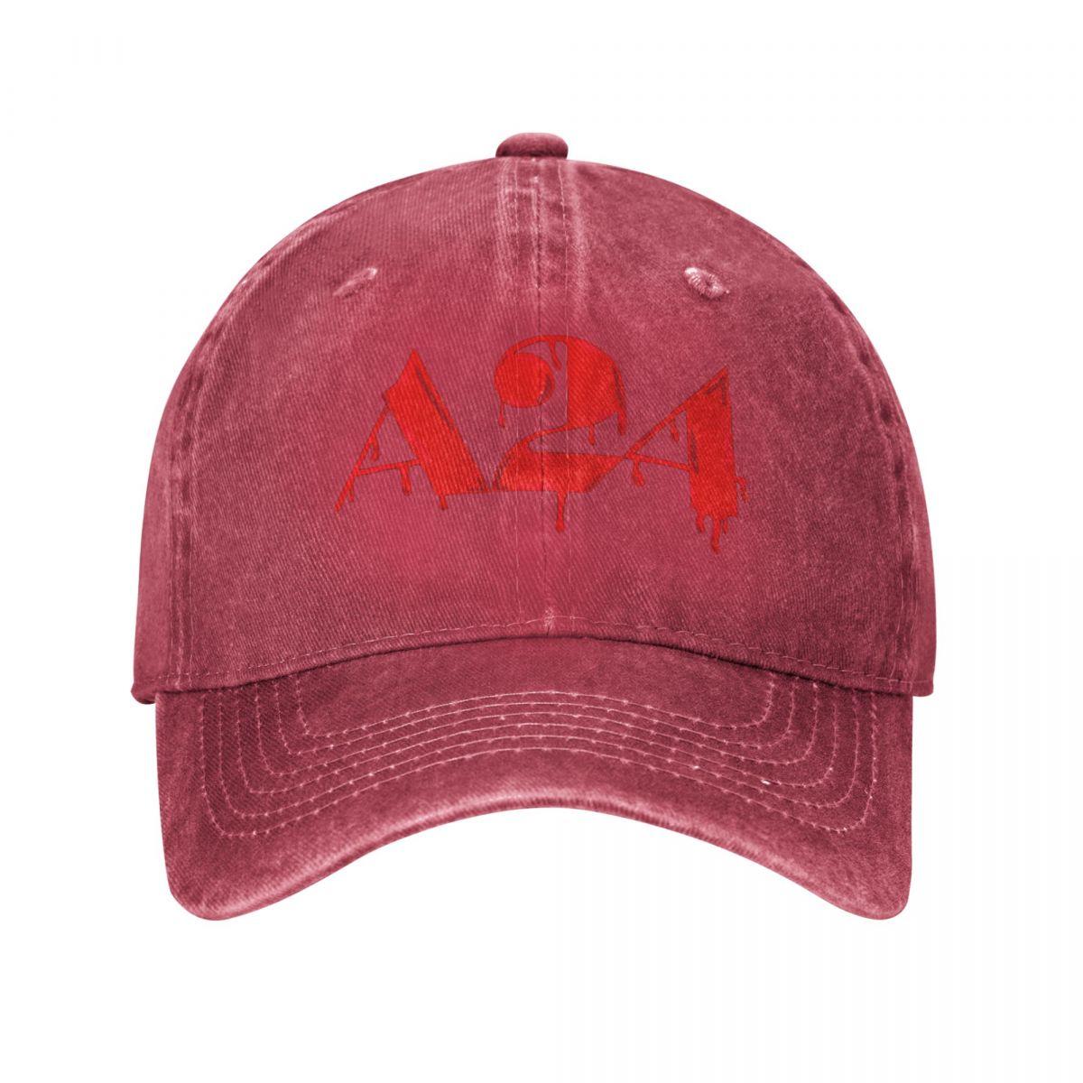91440605MAC58Q307J Mode A24 A Two Four Baseball Caps Unisex Versleten Denim Zonnepet Buiten Hardlopen Golf Ongestructureerde Zachte Caps Hoed One Size