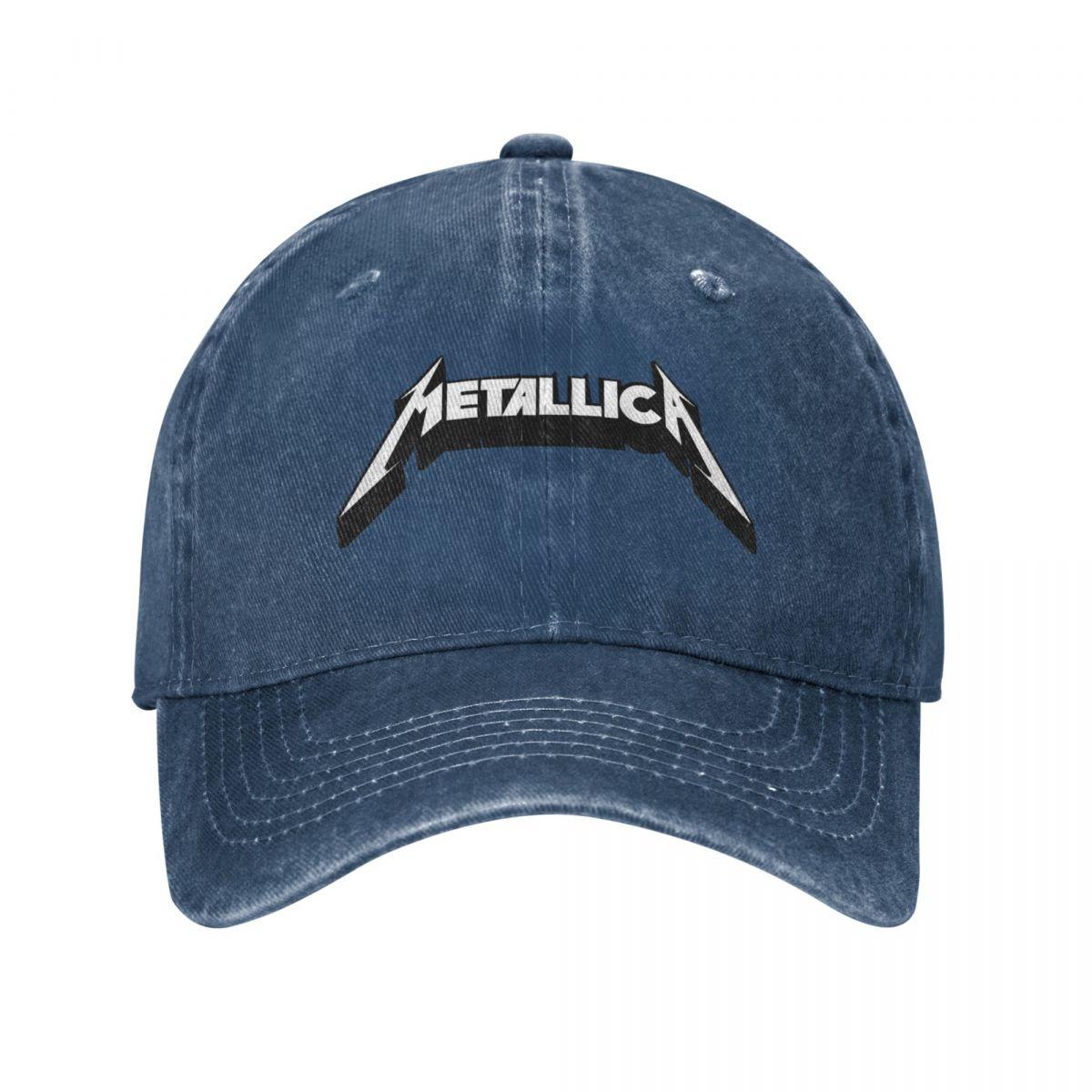 91440605MAC58Q307J Metallicas Baseball Caps Outfits Merch Unisex Vintage Distressed Denim Heavy Metal Band Trucker Hat Snapback One Size
