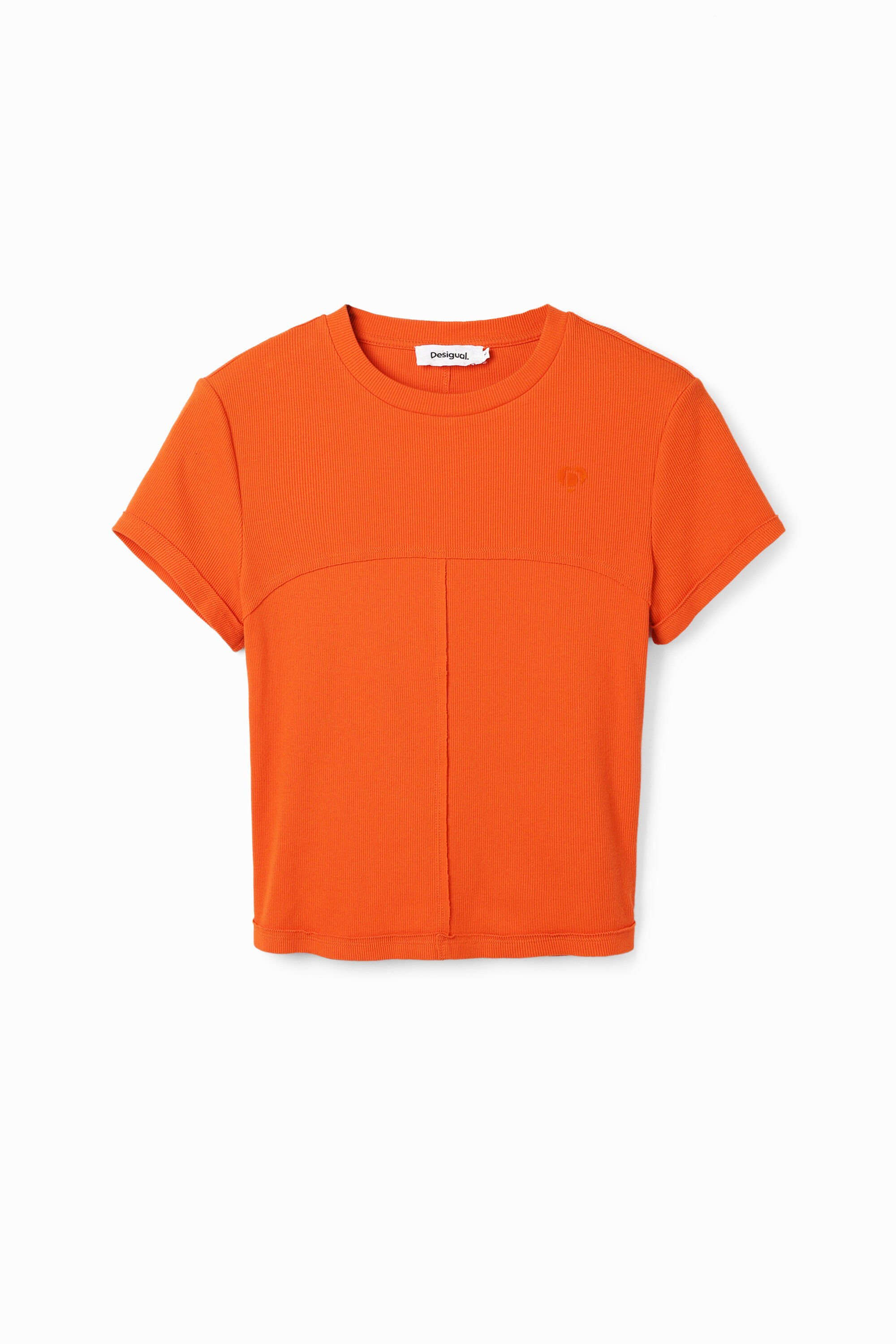Desigual T-shirt patch naden - ORANGE