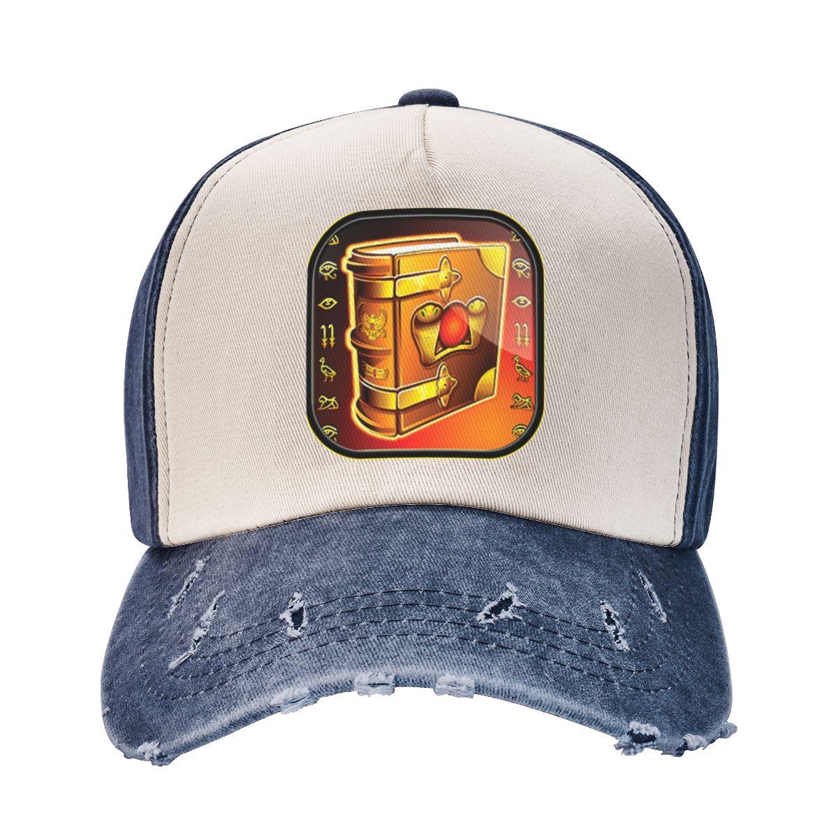 Kiki Cap Book Of Ra Game Gaming Trucker Hat Accessoires Casual Distressed Washed Hoofddeksels voor Unisex Dames Verstelbaar One Size