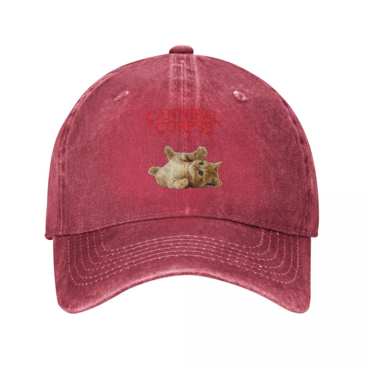 Kiki Cap Vintage Cannibal Corpse Death Metal Band Baseball Cap voor Unisex Vrouwen Distressed Washed Snapback Cap Outdoor Activiteiten Hoeden Cap One Size