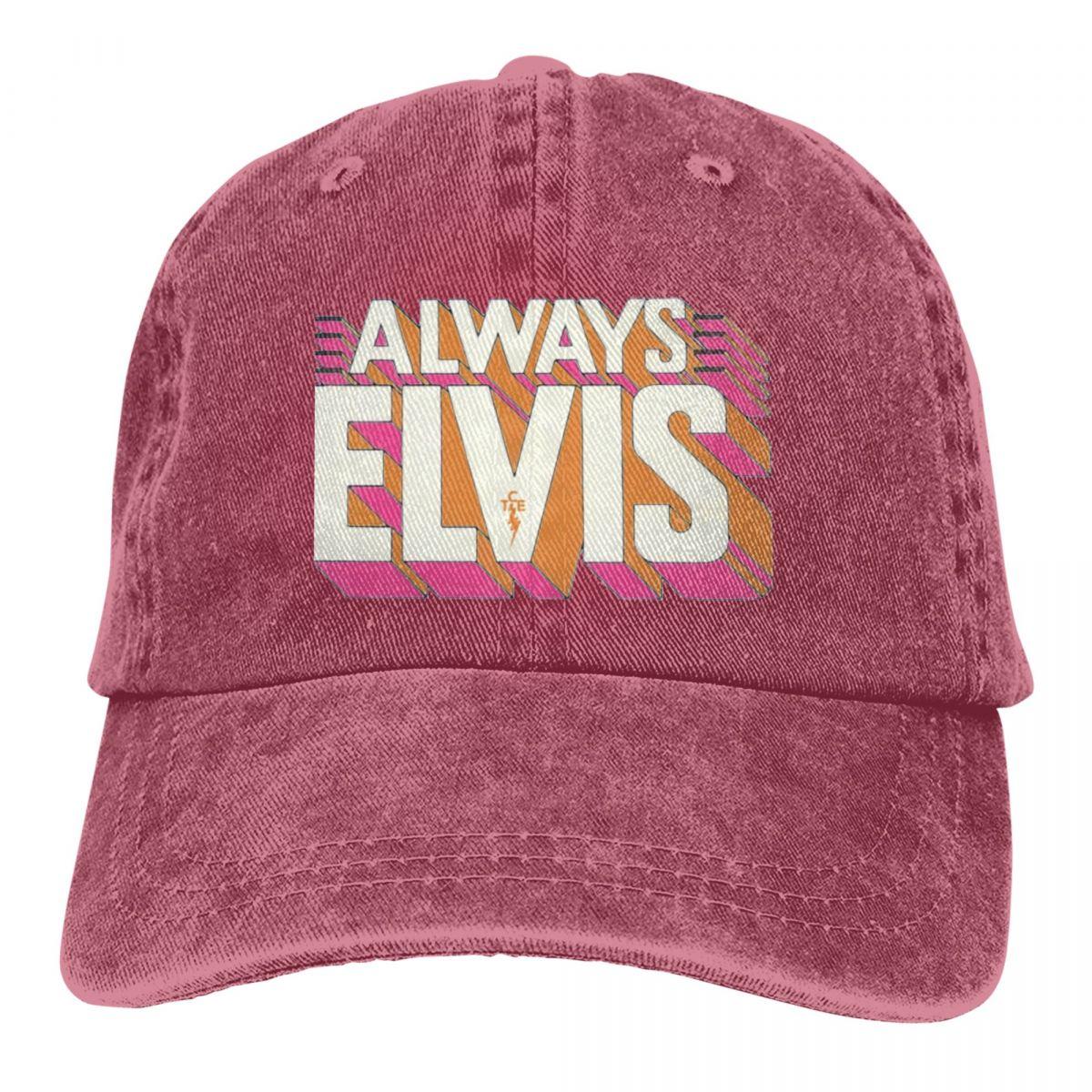 Kiki Cap Elvis Presley Stuff Unisex Dames Baseball Cap Verontruste Gewassen Hoeden Cap Mode Outdoor Activiteiten Verstelbare Fit Zonnekap One Size