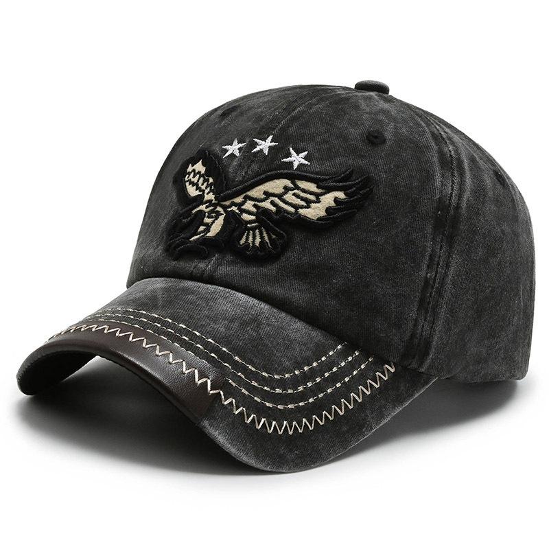 ONIHUA Vrouwen Denim Baseball Cap Geborduurde Peak Cap voor Mannen Snapback Hoed Zonneklep Hoeden zwart