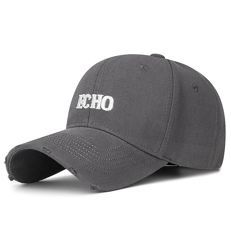 ONIHUA Lentegat Baseball Cap Heren Dames Outdoor Zonwering Hoed Snapback Hoed Zonneklep Hoeden Vissershoed Piekkap grijs