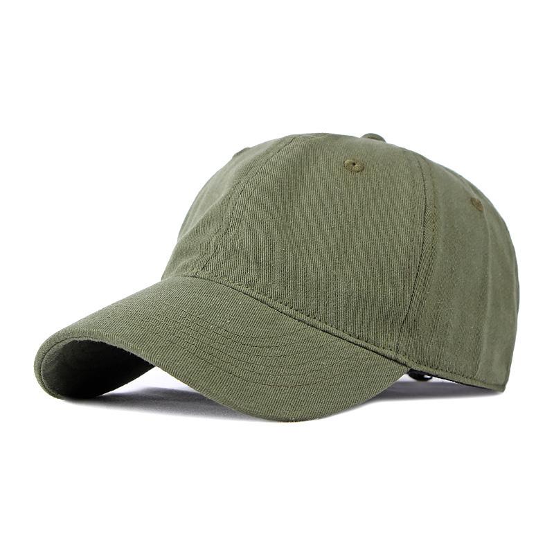 ONIHUA Effen kleur pet Heren zonnebrandcrème hoed Katoenen honkbalpet Dames paardenstaart Panama pet legergroene kleur