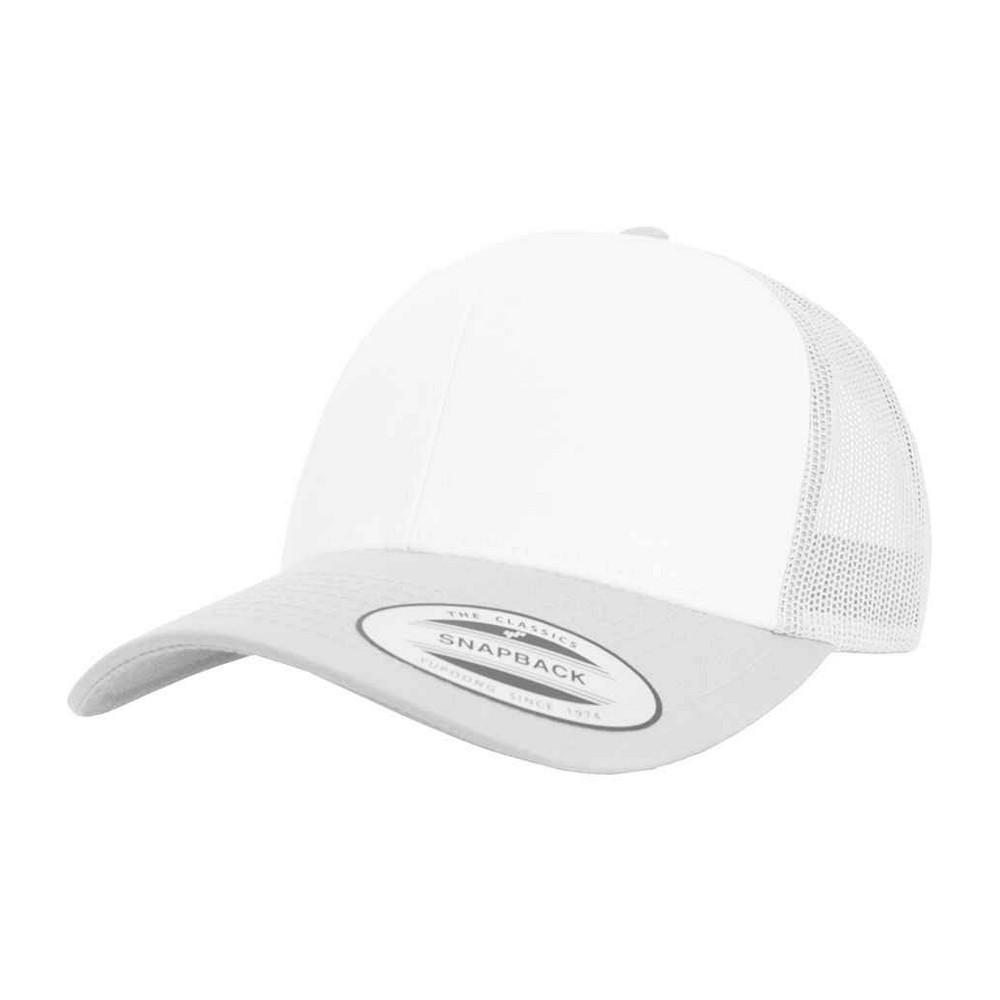 FLEXFIT Retro Trucker Cap One Size wit/zilver